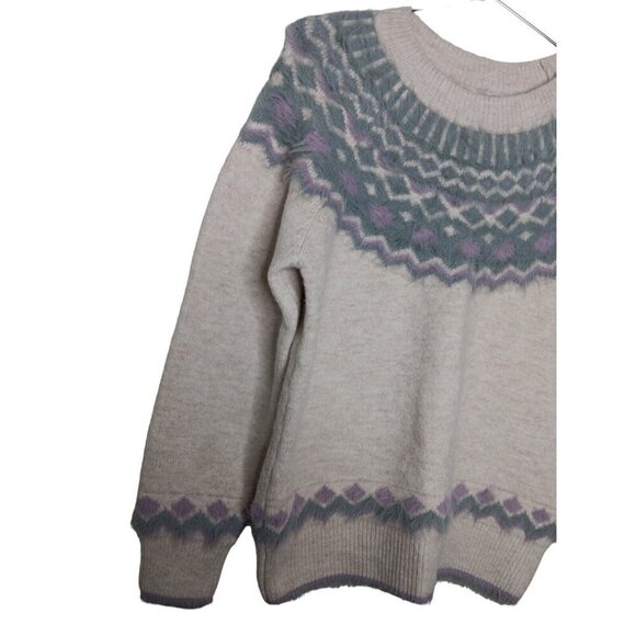 Fate Soft Sweater Fair Isle Size S Long Sleeve Crew Neck - Picture 6 of 14
